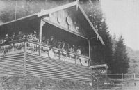 Das Peitinger Sch&uuml;tzenhaus im Jahre 1927